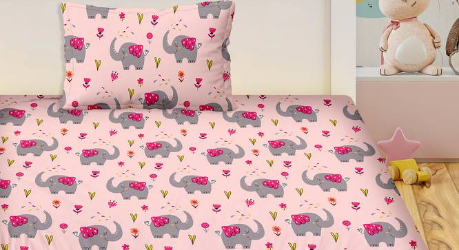 Reede Bedsheet Set (Pink, Single Size) by Urban Ladder - Cross View Design 1 - 422124
