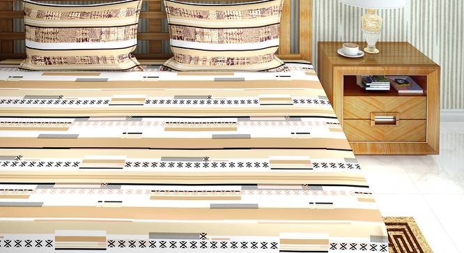 Rosie Bedsheet Set (Beige, King Size) by Urban Ladder - Cross View Design 1 - 422132