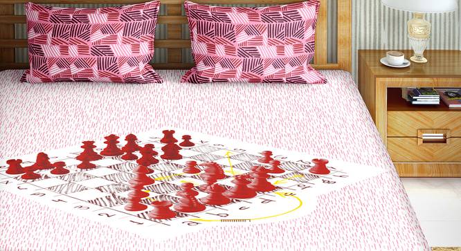 Philadelphia Bedsheet Set (Pink, King Size) by Urban Ladder - Cross View Design 1 - 422134