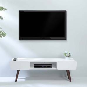 Atmospheres Design Eclectic Engineered Wood Free Standing TV Unit in White Finish