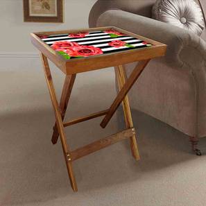 Breakfast Tables Design Pascal Tray Table (Matte Finish, Multicolor)
