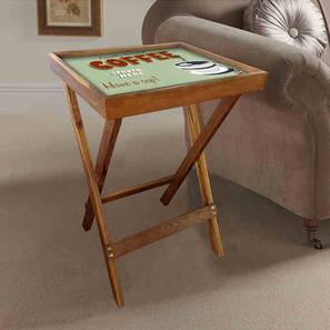 Nested Tables And Stools Design Percy Tray Table (Matte Finish, Multicolor)