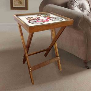 Center Table For Sofa Design Silvain Tray Table (Matte Finish, Multicolor)