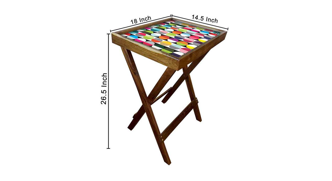 Suede tray table multi 6
