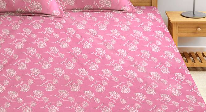 Aggie Bedsheet Set (Pink, King Size) by Urban Ladder - Front View Design 1 - 422850