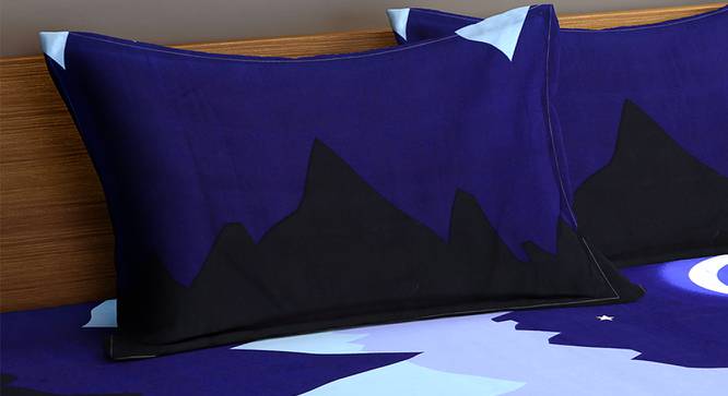Admiral Bedsheet Set (Blue, King Size) by Urban Ladder - Cross View Design 1 - 422860