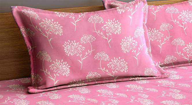 Aggie Bedsheet Set (Pink, King Size) by Urban Ladder - Cross View Design 1 - 422861