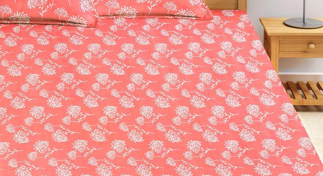 Casia Bedsheet Set (Orange, King Size) by Urban Ladder - Front View Design 1 - 422900