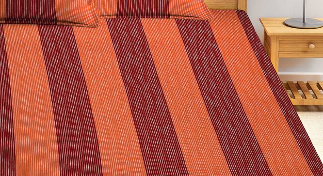 Amora Bedsheet Set (Red, King Size) by Urban Ladder - Front View Design 1 - 422937