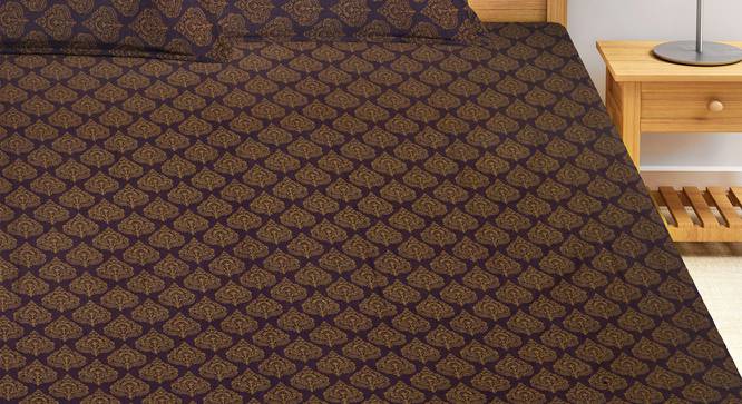 Anaya Bedsheet Set (Brown, King Size) by Urban Ladder - Front View Design 1 - 422978