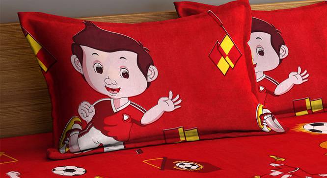 Arrow Bedsheet Set (Red, King Size) by Urban Ladder - Cross View Design 1 - 423070