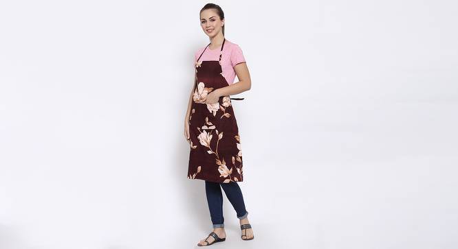Ava Apron (Brown) by Urban Ladder - Front View Design 1 - 423142