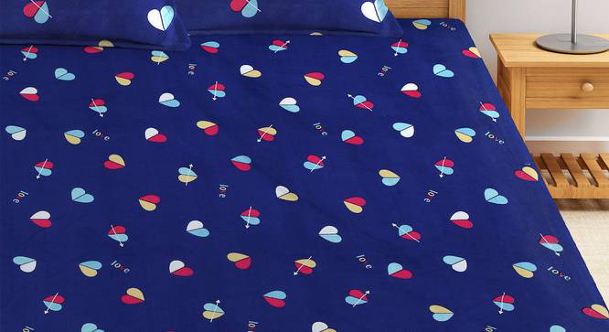Aussie Bedsheet Set (Blue, King Size) by Urban Ladder - Front View Design 1 - 423147