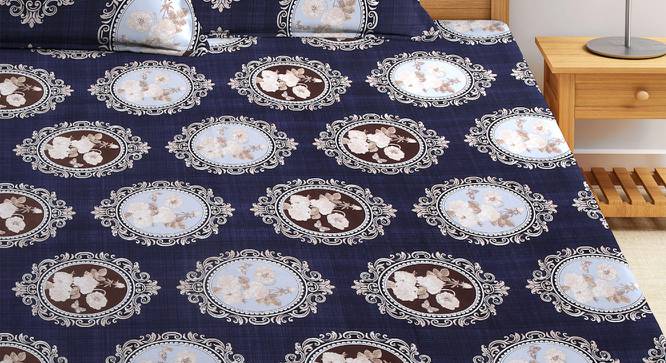 Beamer Bedsheet Set (Blue, King Size) by Urban Ladder - Front View Design 1 - 423269