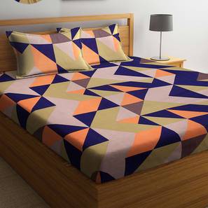 Bedsheets Design Multicolor TC Cotton Blend King Size Bedsheet with Pillow Covers
