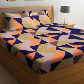 Fitted Bed Sheet Design Multicolor TC Cotton Blend King Size Bedsheet
