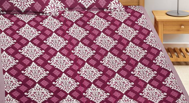 Cianara Bedsheet Set (Pink, King Size) by Urban Ladder - Front View Design 1 - 423307