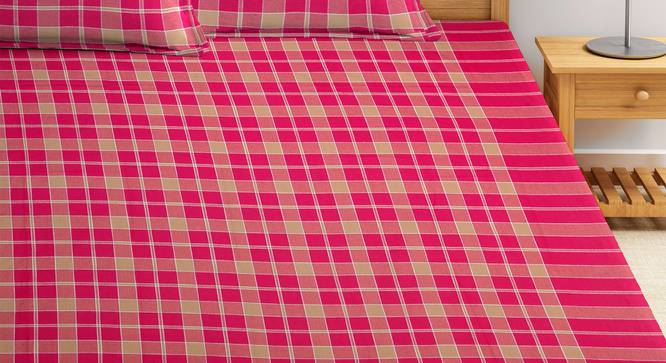 Lynnea Bedsheet Set (Pink, King Size) by Urban Ladder - Front View Design 1 - 423346