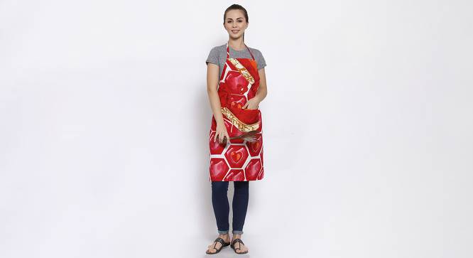 Charlotte Apron (Red) by Urban Ladder - Cross View Design 1 - 423432