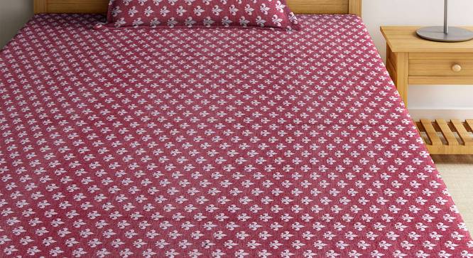 Declan Bedsheet Set (Red, Single Size) by Urban Ladder - Front View Design 1 - 423510
