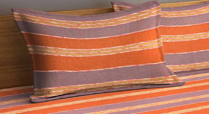 Mory Bedsheet Set (Brown, King Size) by Urban Ladder - Cross View Design 1 - 423514