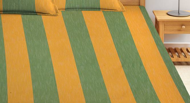 Allieson Bedsheet Set (Green, King Size) by Urban Ladder - Front View Design 1 - 423592
