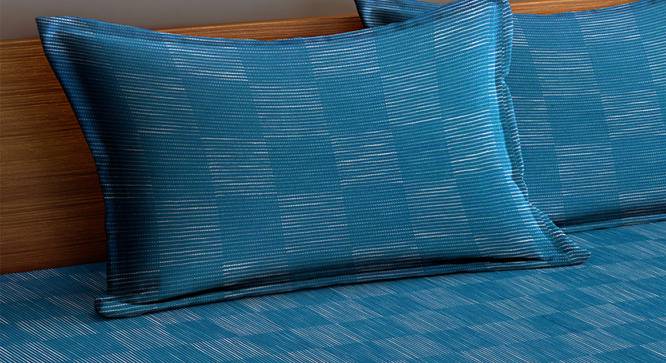 Purvis Bedsheet Set (Blue, King Size) by Urban Ladder - Cross View Design 1 - 423605