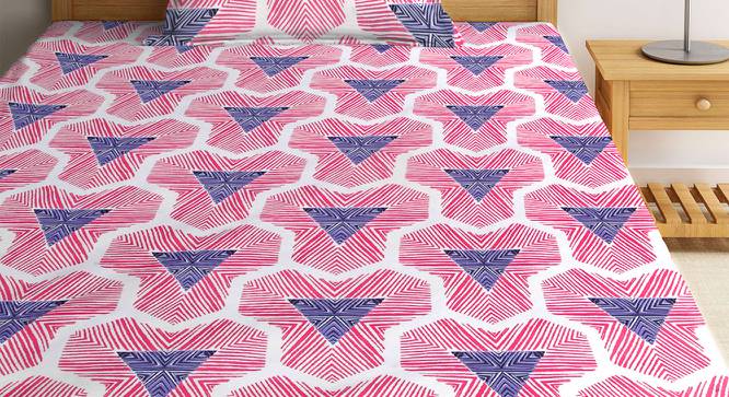 Frankie Bedsheet Set (Pink, Single Size) by Urban Ladder - Front View Design 1 - 423732