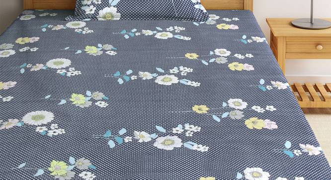 Shanise Bedsheet Set (Blue, Single Size) by Urban Ladder - Front View Design 1 - 423733
