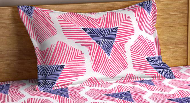 Frankie Bedsheet Set (Pink, Single Size) by Urban Ladder - Cross View Design 1 - 423740