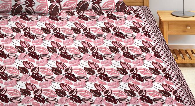 Gia Bedsheet Set (Pink, King Size) by Urban Ladder - Front View Design 1 - 423772
