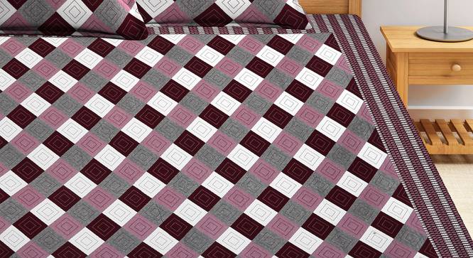 Harlow Bedsheet Set (Purple, King Size) by Urban Ladder - Front View Design 1 - 423821