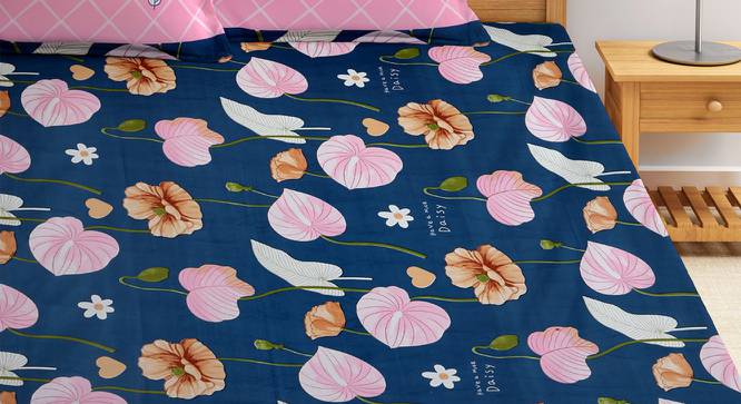 Kelsy Bedsheet Set (Pink, King Size) by Urban Ladder - Front View Design 1 - 423867
