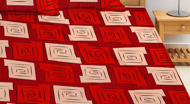Istanbul Bedsheet Set (Red, King Size) by Urban Ladder - Front View Design 1 - 423964