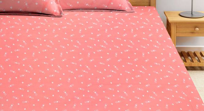 Noham Bedsheet Set (Pink, King Size) by Urban Ladder - Front View Design 1 - 424053