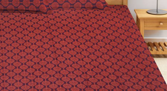 Kalani Bedsheet Set (Orange, King Size) by Urban Ladder - Front View Design 1 - 424090