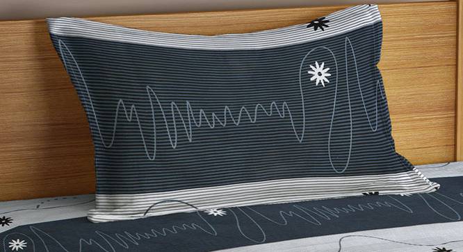 Shirly Bedsheet Set (Grey, Single Size) by Urban Ladder - Cross View Design 1 - 424146