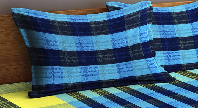 Kira Bedsheet Set (Blue, King Size) by Urban Ladder - Cross View Design 1 - 424179