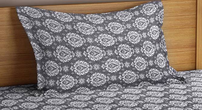 Koba Bedsheet Set (Grey, Single Size) by Urban Ladder - Cross View Design 1 - 424183