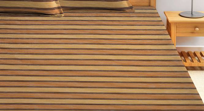 Laurette Bedsheet Set (Brown, King Size) by Urban Ladder - Front View Design 1 - 424284