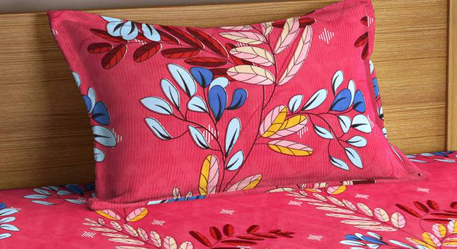 Layla Bedsheet Set (Pink, Single Size) by Urban Ladder - Cross View Design 1 - 424294