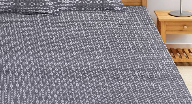Michon Bedsheet Set (Grey, King Size) by Urban Ladder - Front View Design 1 - 424420