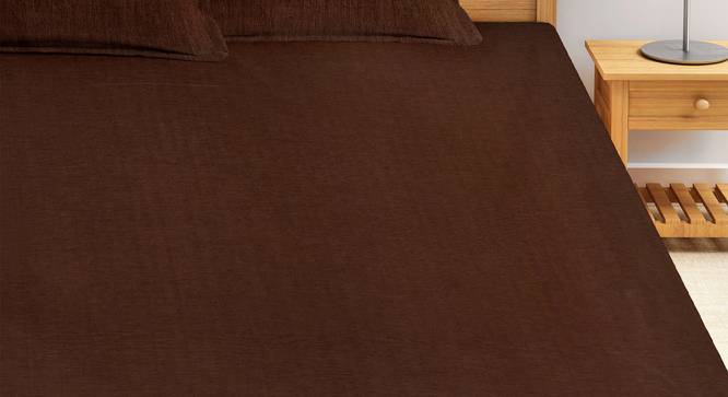 Milun Bedsheet Set (Brown, King Size) by Urban Ladder - Front View Design 1 - 424421