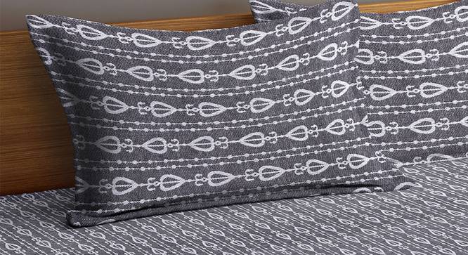 Michon Bedsheet Set (Grey, King Size) by Urban Ladder - Cross View Design 1 - 424427