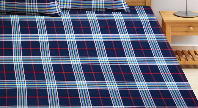 Porter Bedsheet Set (Blue, King Size) by Urban Ladder - Front View Design 1 - 424499