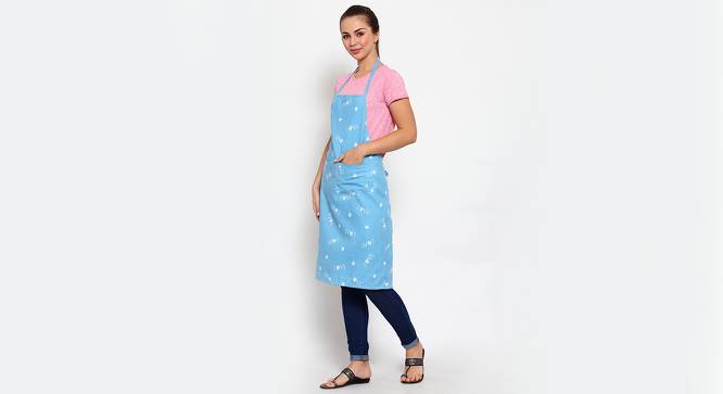 Mila Apron (Blue) by Urban Ladder - Front View Design 1 - 424577