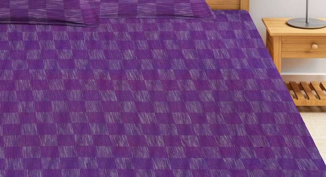 Maurin Bedsheet Set (Violet, King Size) by Urban Ladder - Front View Design 1 - 424705