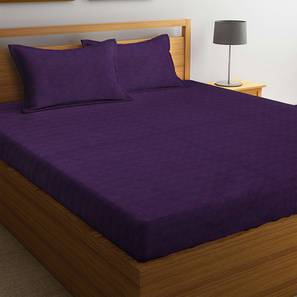 Bedsheets Design Violet TC Cotton King Size Bedsheet with Pillow Covers