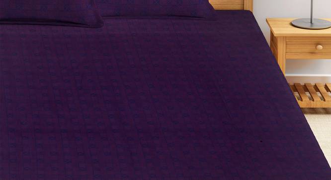 Ophelia Bedsheet Set (Violet, King Size) by Urban Ladder - Front View Design 1 - 424743
