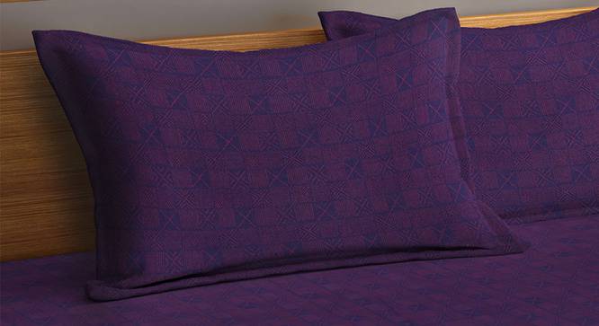 Ophelia Bedsheet Set (Violet, King Size) by Urban Ladder - Cross View Design 1 - 424752